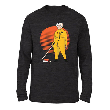 Kill Bill Mrs.santa Men/Unisex Drop Shoulder Sweatshirt in Dark Grey Heather color